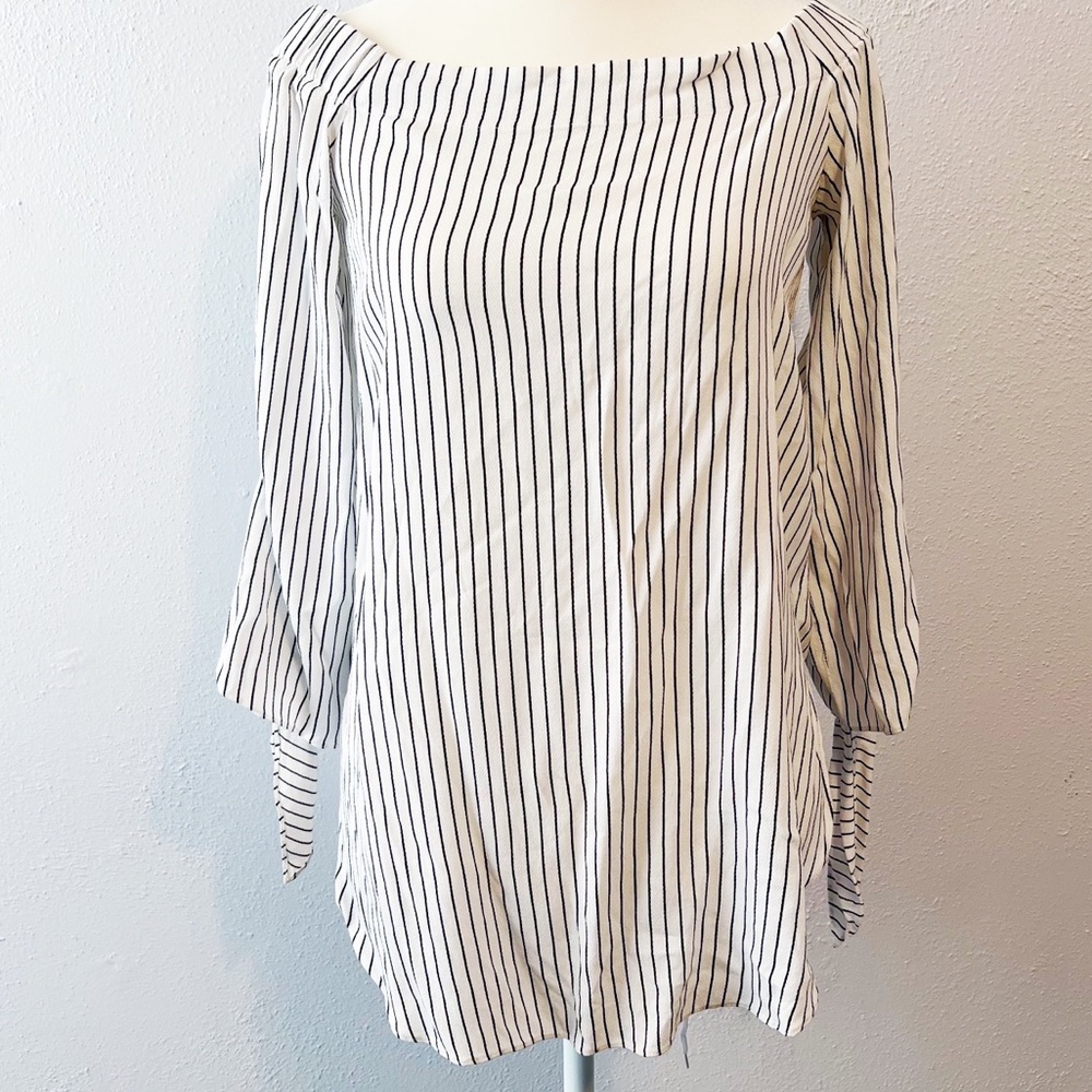 Club Monaco Striped Sophiya Off Shoulder Tunic Size 0